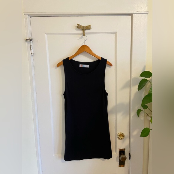 Free People | FP Beach Comfy Stretchy Jersey Tank Mini Dress Black | L - Picture 2 of 7